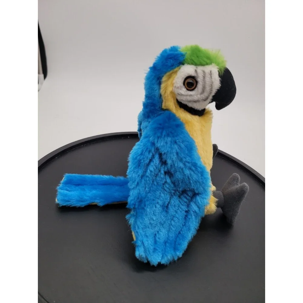 Wild Republic Parrot Macaw Plush Stuffed Animal Bird Blue Green Yellow 8